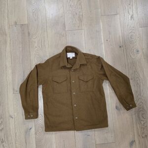 Filson Mackinaw Wool Jac Shirt Chessie Tan Size L